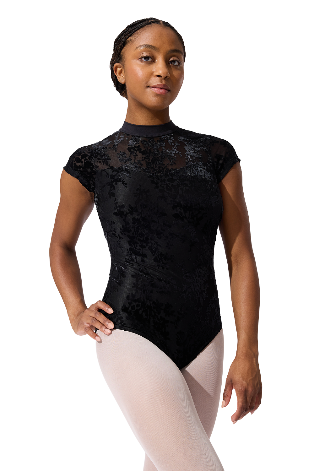 Capezio Rudi Cap Sleeve Flocked Leotard