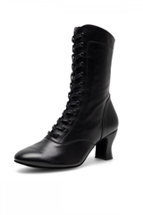 Rumpf Allie Black Dance Boots, 2 Inch Heel