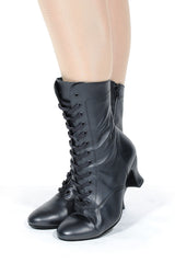 Rumpf Allie Black Dance Boots, 2 Inch Heel