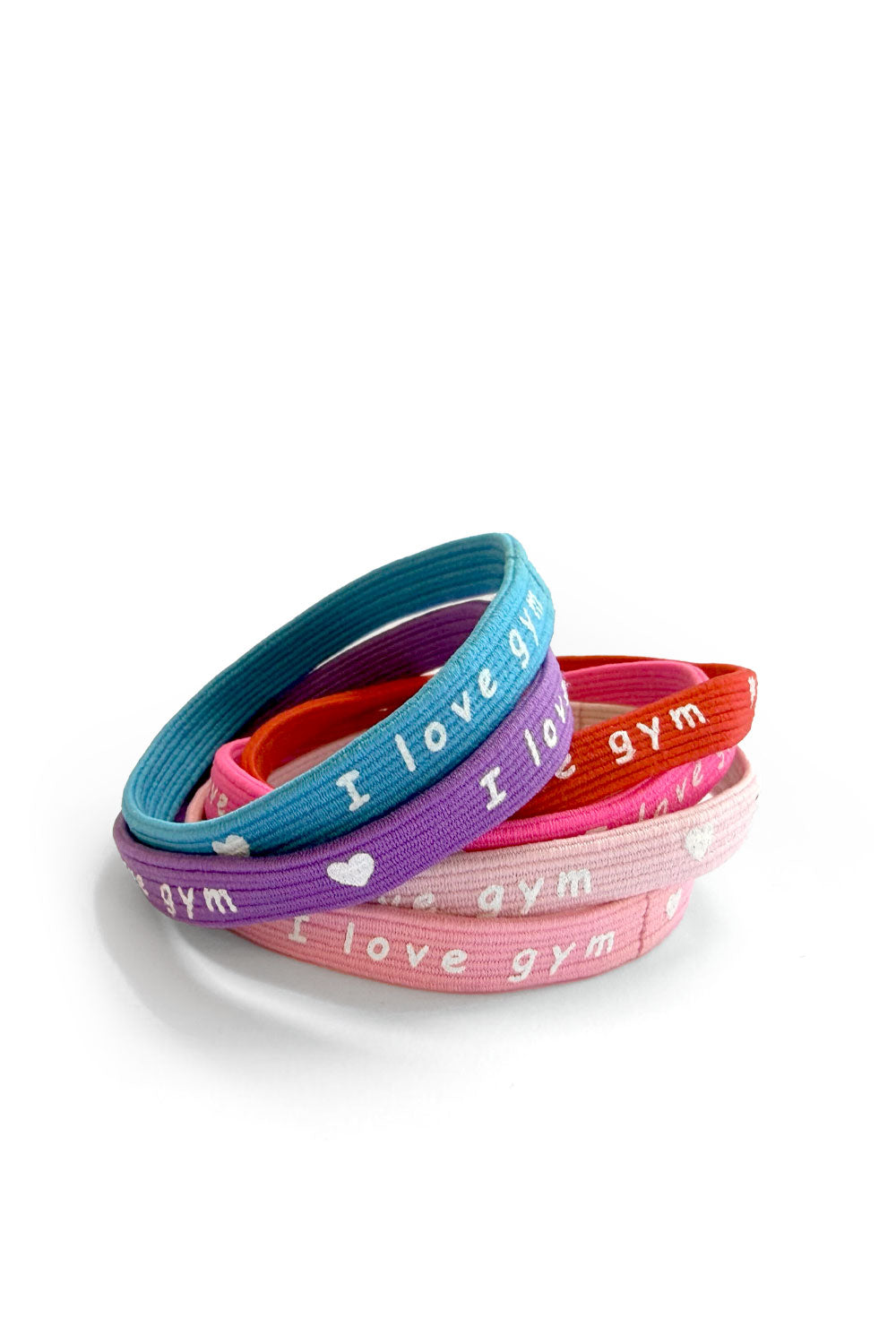 Girardi I LOVE GYM elastic hair tie- Pack of 6