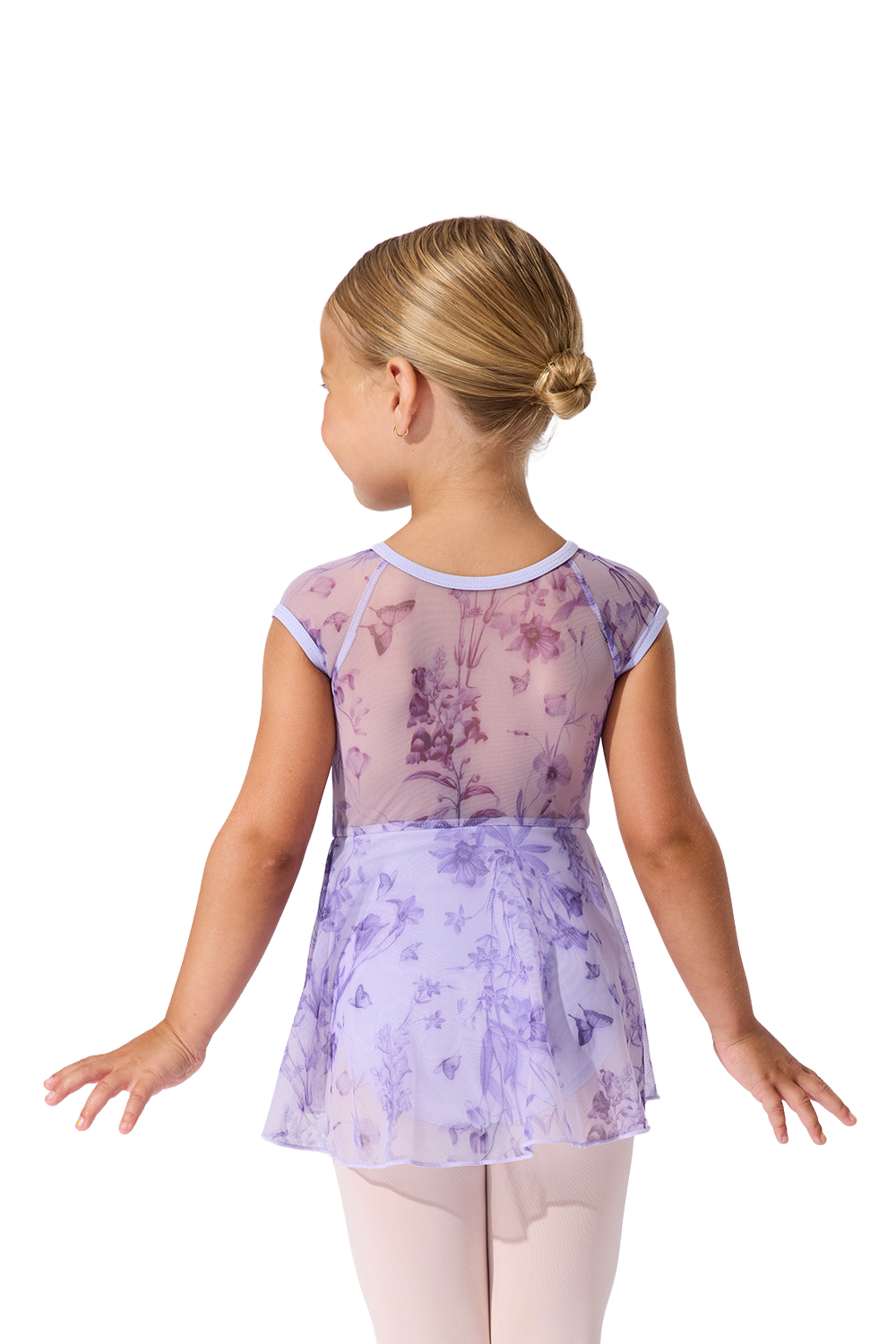 Capezio Girls' Waterlily Floral Mesh Dress
