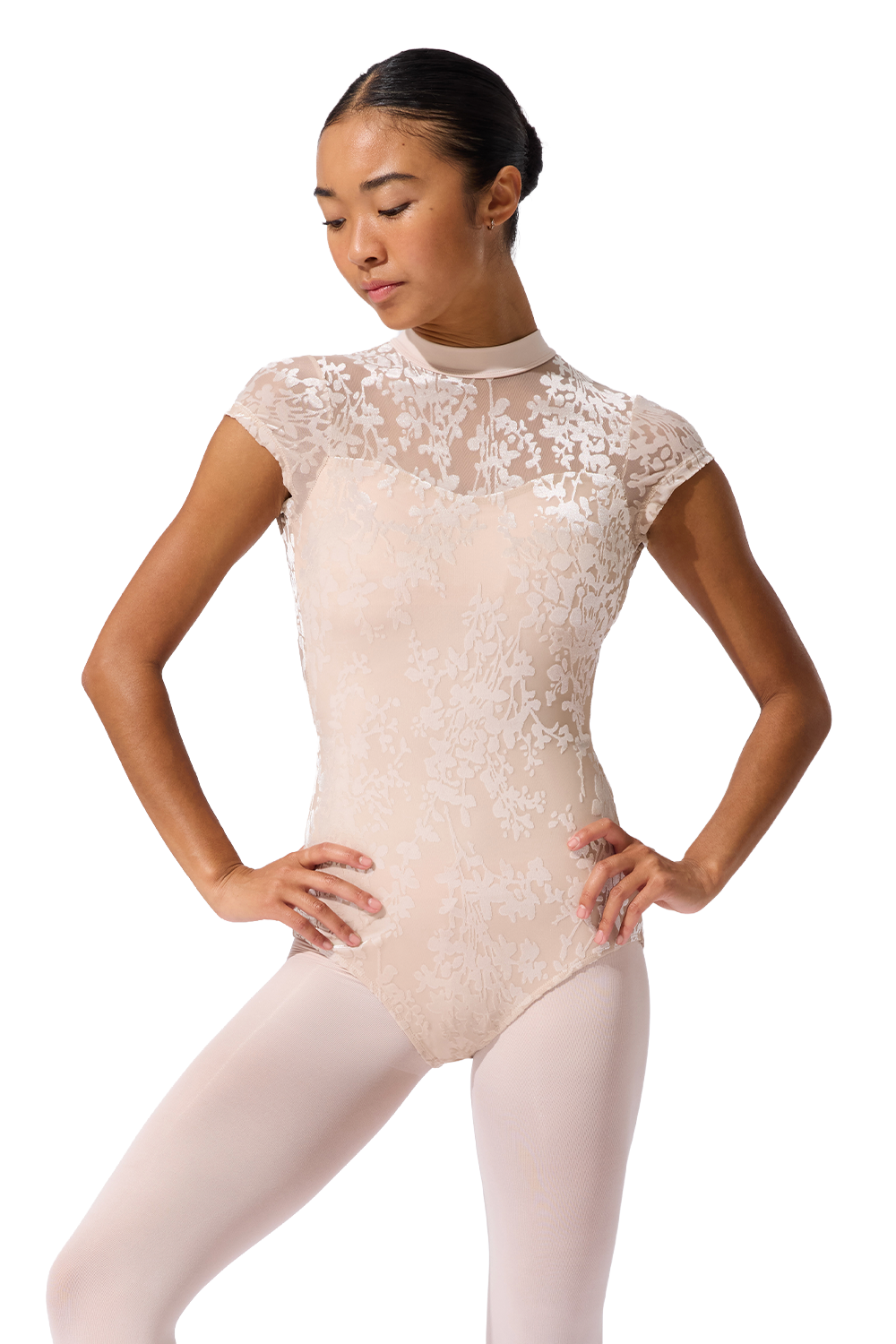 Capezio Rudi Cap Sleeve Flocked Leotard