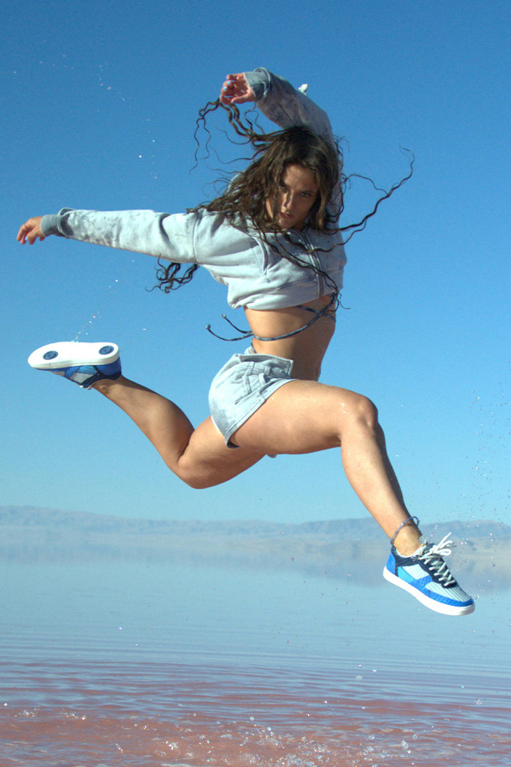 Fuego Jade Sustainable Low-Top Dance Sneaker Blue