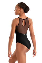 Mirella Sleeveless Floral Embroidery Leotard