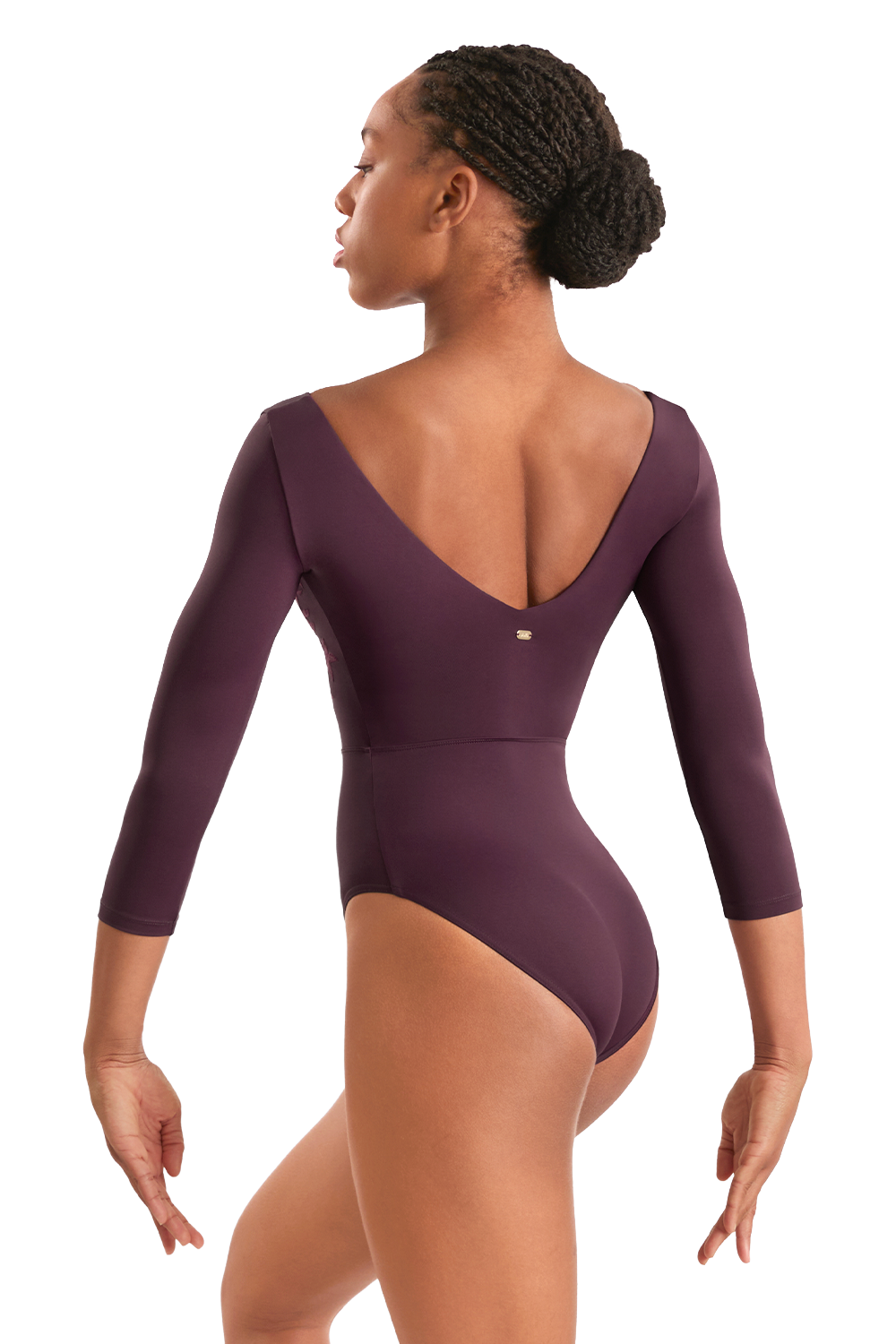 Mirella Long Sleeve Floral Embroidery Leotard