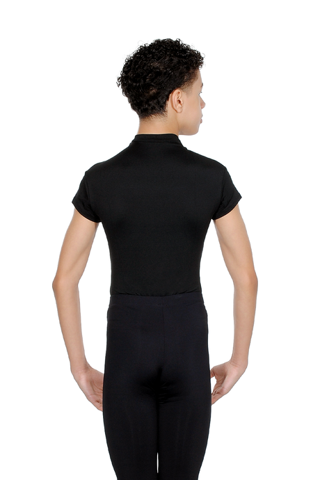 Wear Moi Oberon Short Sleeve leotard with zip front and built in dance belt