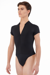 Wear Moi Oberon Short Sleeve leotard with zip front and built in dance belt