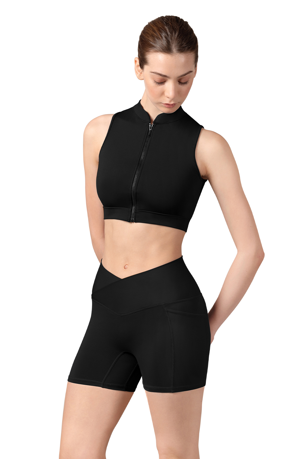 Bloch Alix Zip Front Crop Top